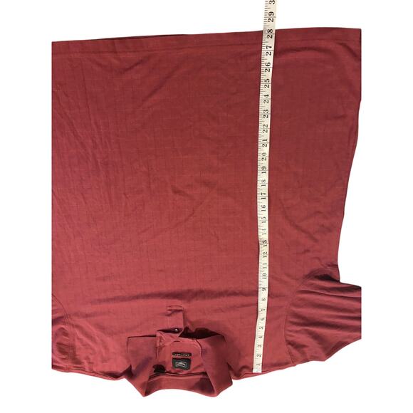 Haggar Swift Dry Polo Mens Sz 2XL Geometric Pattern Burgundy Golf Performance - Picture 5 of 5